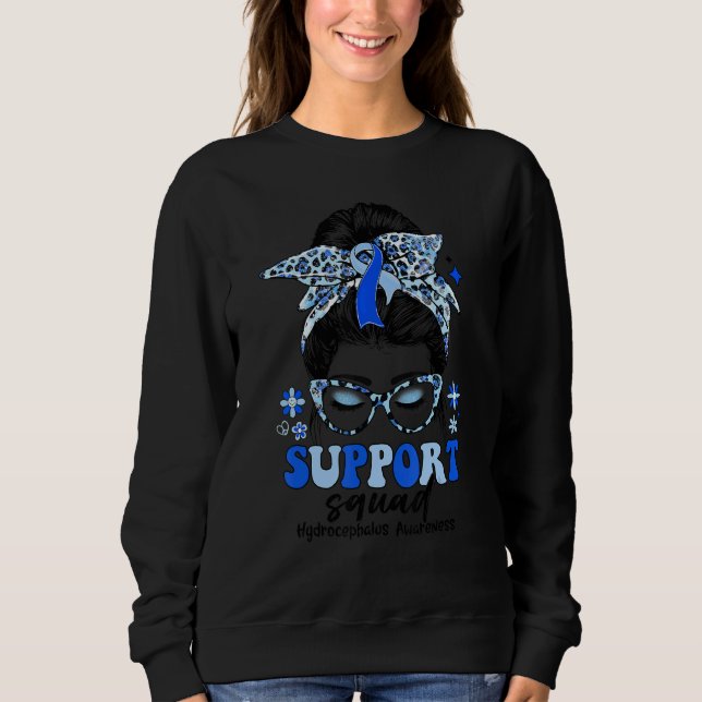Sudadera Groovy Support Squad Messy Bun Women Hydrocephalus (Anverso)