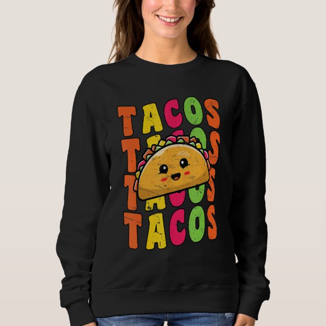 Sudadera Groovy Taco Tuesday Retro  Taco  Cinco De Mayo (Anverso)