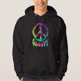 Sudadera Groovy Tie-dye símbolo de la paz Psicodélico Retro