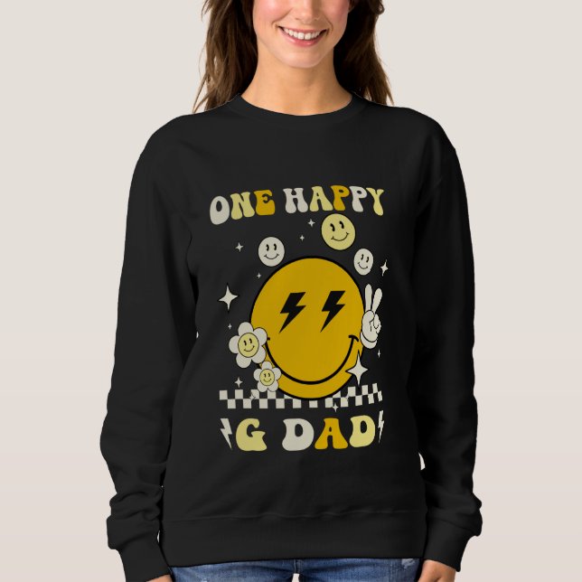 Sudadera Groovy Un Feliz G Papá Cara Sonriente Cumpleaños F (Anverso)