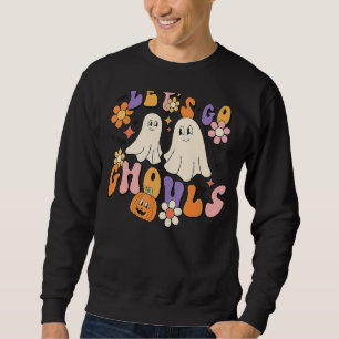 Sudadera Groovy Vamos Ghouls Floral Fantasma Hippie Hallowe