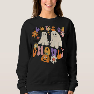 Sudadera Groovy Vamos Ghouls Floral Fantasma Hippie Hallowe