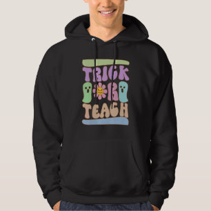 Sudadera Groovy Vintage Truco o Enseña Halloween Profesor T