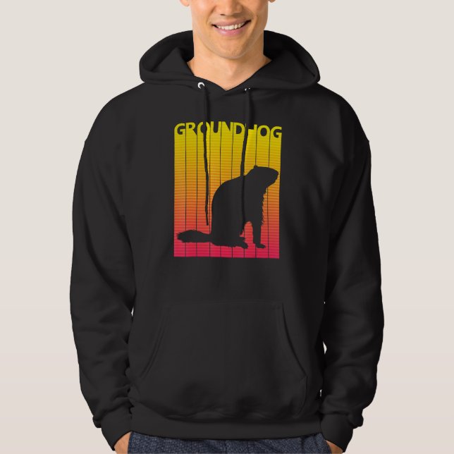Sudadera Groundhog Animal Retro Costume (Anverso)