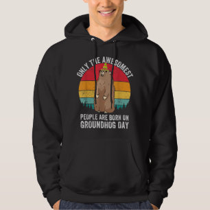Sudadera Groundhog Day Birthday Woodchuck Funny Cute Grote