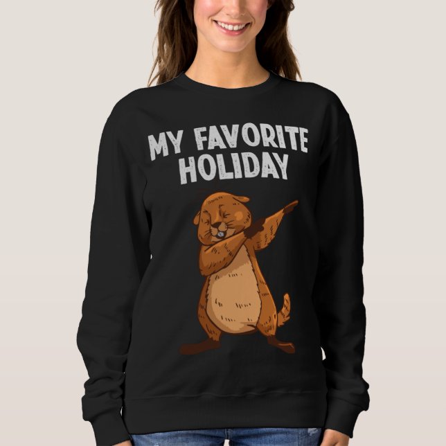 Sudadera Groundhog Day My Favorite Holiday (Anverso)