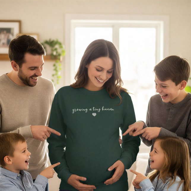 Sudadera "growing a tiny human" cute pregnancy (Subido por el creador)