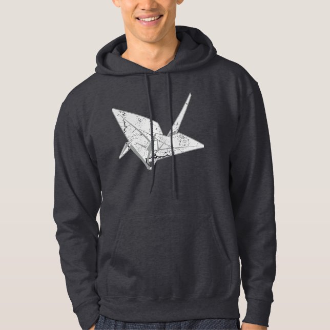 Sudadera Grúa de Oragami destruida (Anverso)