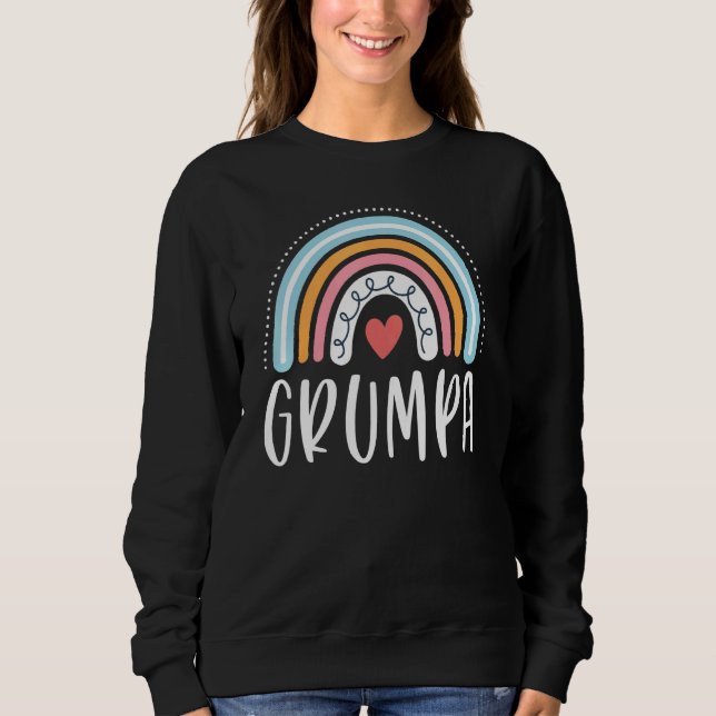 Sudadera Grumpa De Los Hombres Para El Gráfico Arcoiris De  (Anverso)