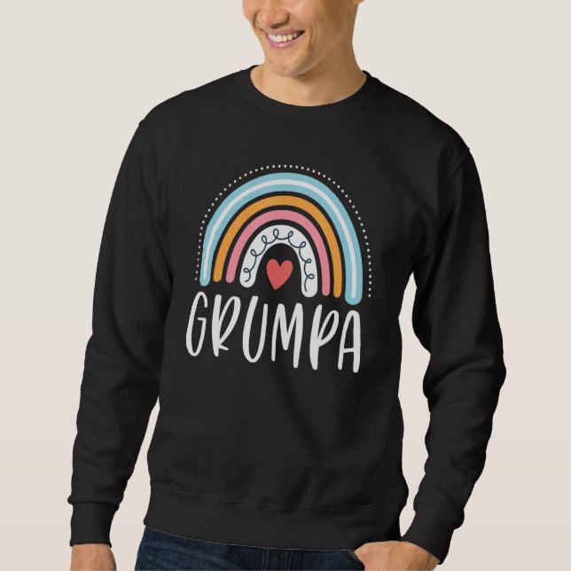 Sudadera Grumpa De Los Hombres Para El Gráfico Arcoiris De  (Anverso)