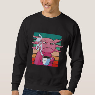 Sudadera Grumpy Axolotl Beber café mañana Enfadado Salam