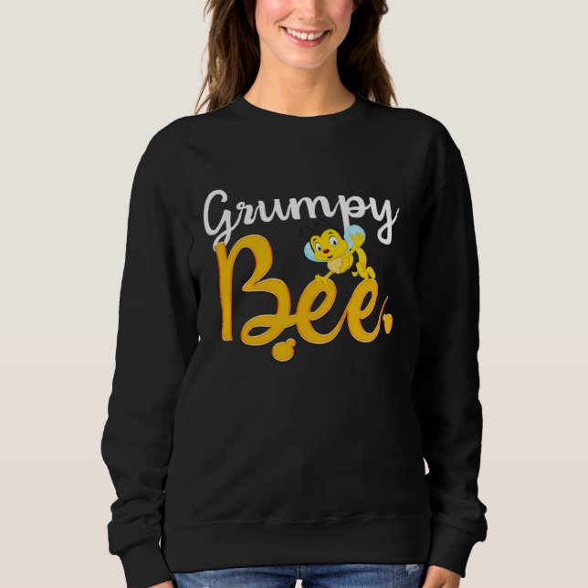 Sudadera Grumpy Bee Matching Family First Bee Day Outfits (Anverso)