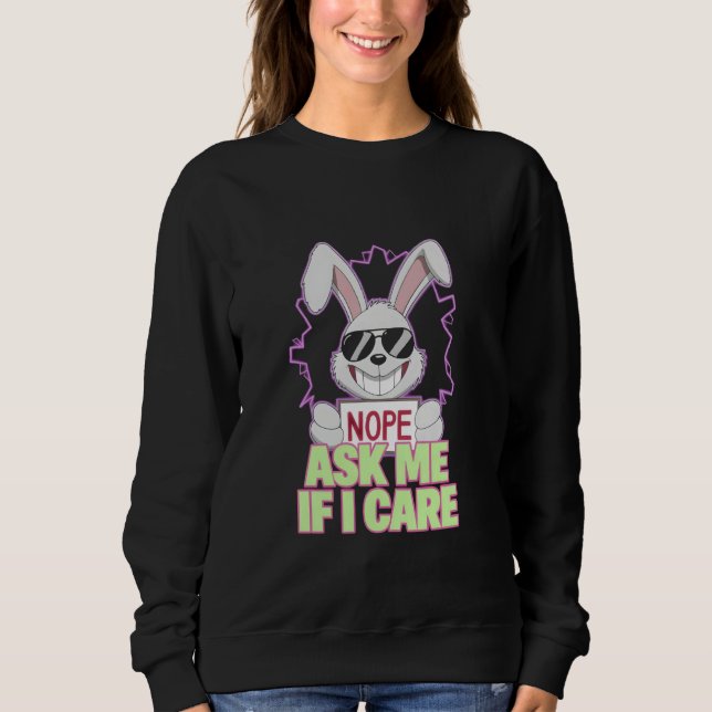 Sudadera Grumpy Bunny ME PREGUNTA SI ME IMPORTA Testigo Sen (Anverso)