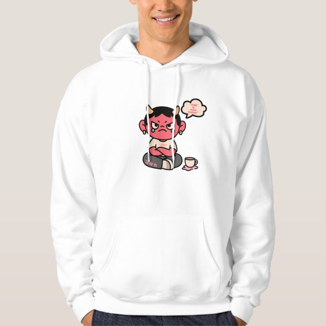Sudadera Grumpy Cute Oni - "El infierno es suave hoy" (Anverso)