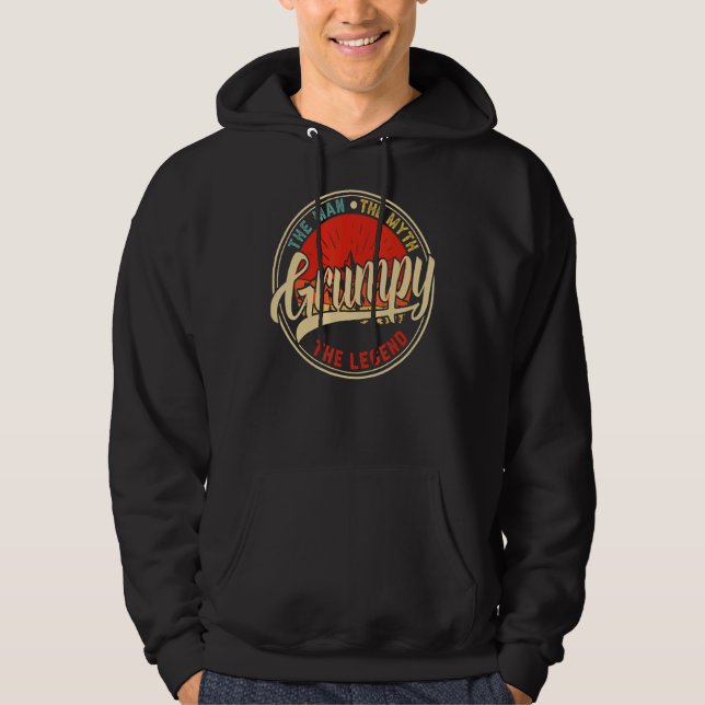 Sudadera Grumpy el hombre el mito el día del padre de la le (Anverso)