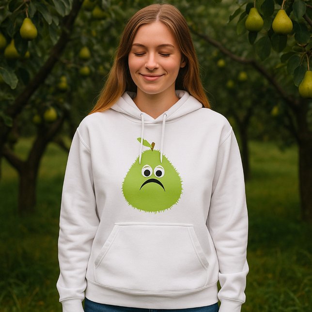 Sudadera Grumpy Fuzzy Pear Face Funny Fruit Character (Subido por el creador)
