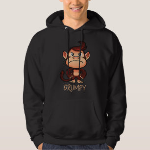Sudadera Grumpy Monkey Meme Estético Chimpancé de mal humor