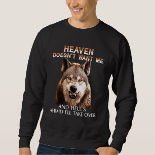 Sudadera Grumpy Wolf Heaven No Me Quiere Y Me Miente