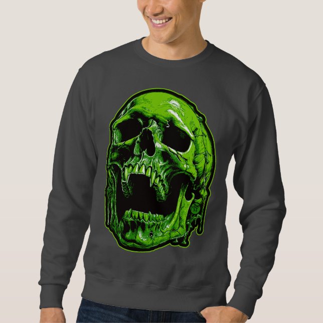 Sudadera Grüner Vampirschädel (Anverso)