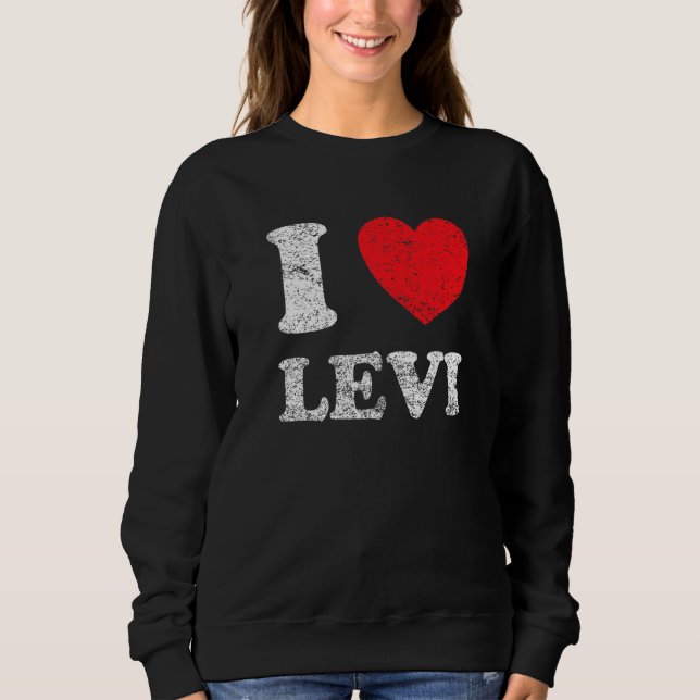 Sudadera Grunge angustiado estilo de desgaste Amo Levi (Anverso)