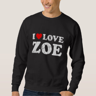 Sudadera Grunge angustiado estilo de desgaste me encanta Zo