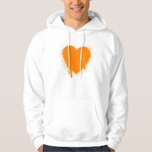 Sudadera Grunge Heart - Naranja