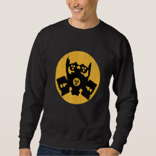 Sudadera Grunge vintage de máscara de riesgo nuclear