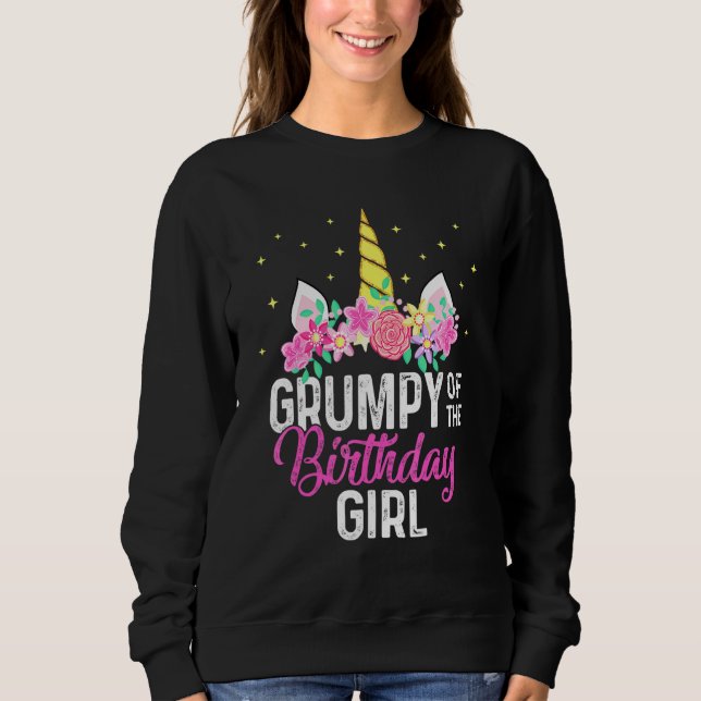 Sudadera Gruñón De La Familia De Chicas De La Chica De Cump (Anverso)