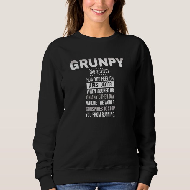 Sudadera Grunpy Run Funny Funcionando 10k Corriendo Maratón (Anverso)