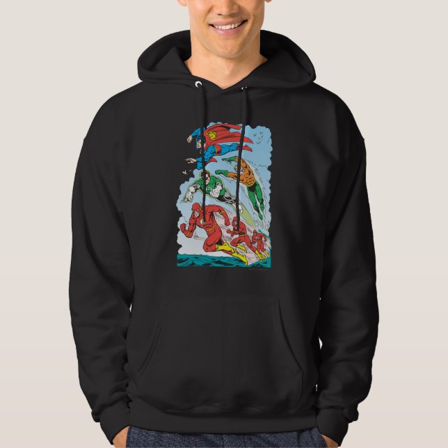 Sudadera Grupo 3 de la Liga de Justicia (Anverso)