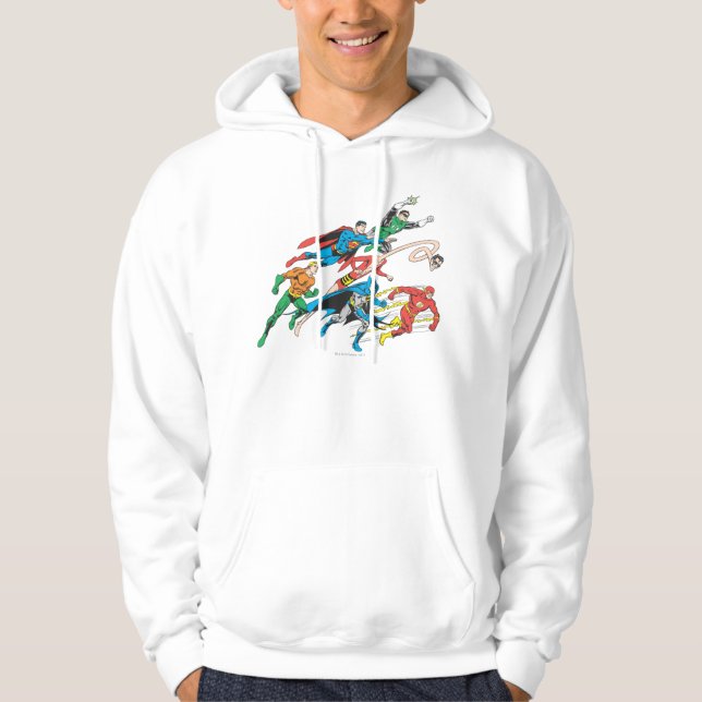 Sudadera Grupo 5 de la Liga de Justicia (Anverso)