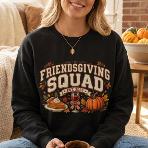 Sudadera Grupo de Friendsgiving Vintage Día de Acción de Gr