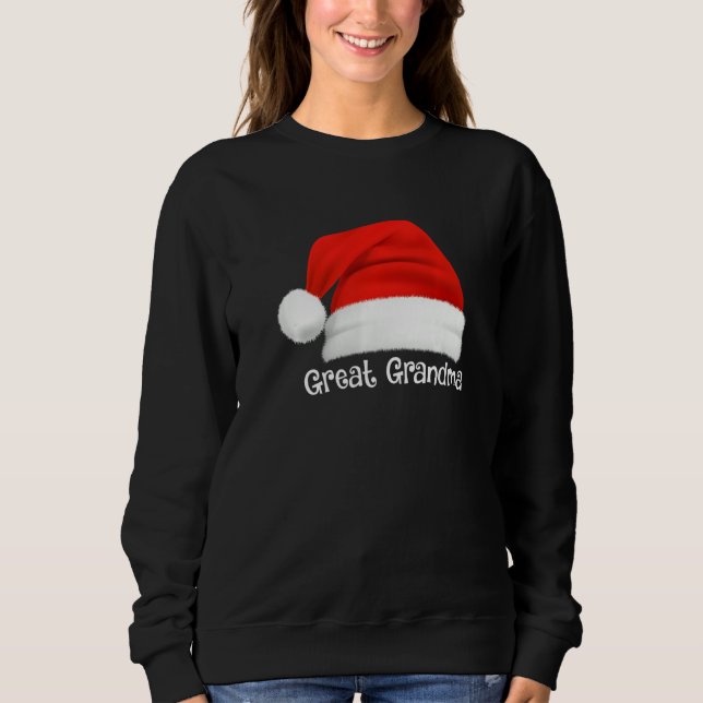 Sudadera Grupo de pijamas de Navidad coincidentes bisabuela (Anverso)