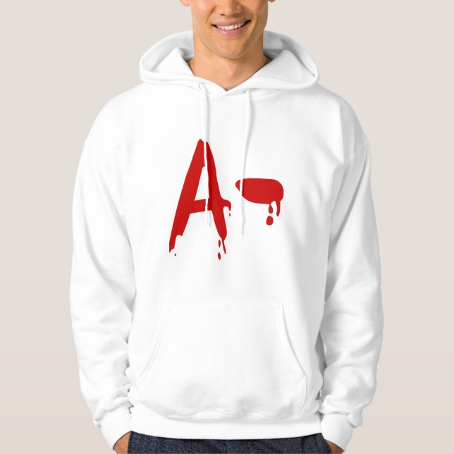 Sudadera Grupo de sangre A - Hospital negativo de #Horror (Anverso)