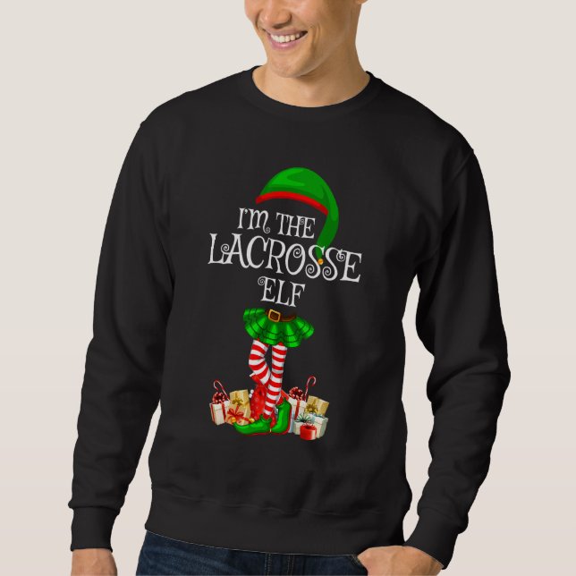Sudadera Grupo familiar coincidente I'm The Lacrosse Elf Ch (Anverso)