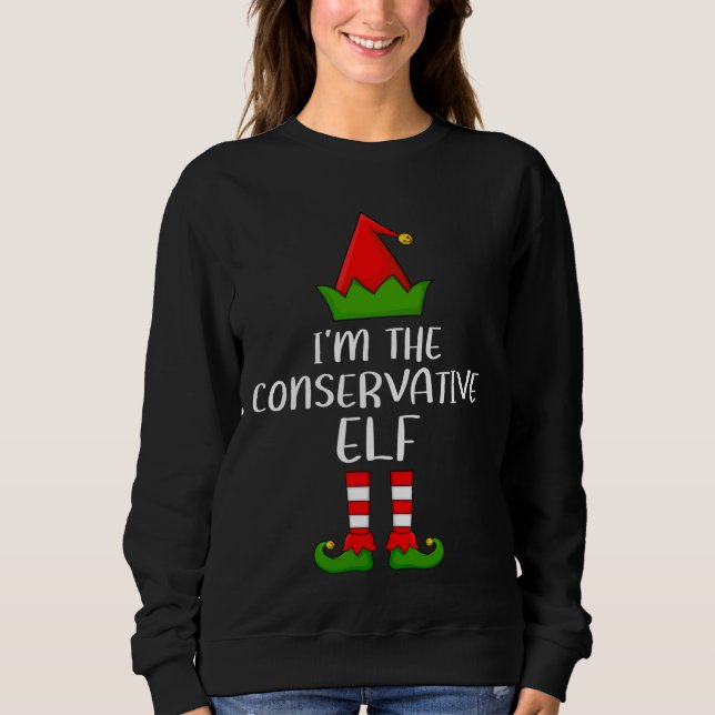 Sudadera Grupo familiar coincidente Yo soy el elf chr conse (Anverso)