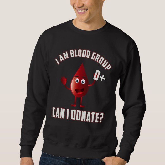 Sudadera Grupo sanguíneo 0 Días Positivos de Donación de Sa (Anverso)