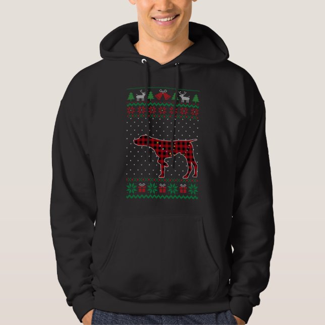 Sudadera GSP Red Plaid Buffalo Gracioso Navidades feos suét (Anverso)