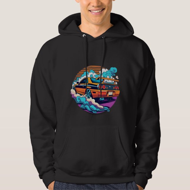 Sudadera GTR Blaze - GTR negro y Naranja | Hoodie (Anverso)