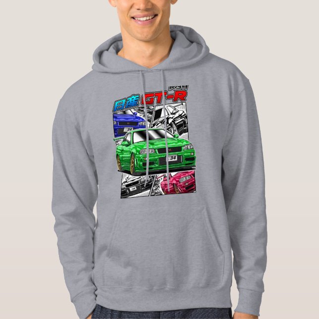 Sudadera Gtr T-ShirtJDM Legend Nissan Skyline GTR R34 (Anverso)