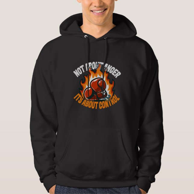 Sudadera Guantes de boxeo con fuego (Anverso)