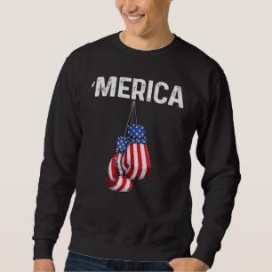 Sudadera Guantes De Boxeo De Bandera De Estados Unidos 4 De