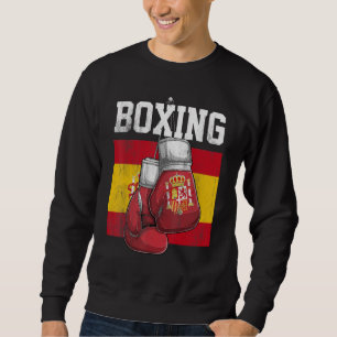 Sudadera Guantes de boxeo de España Boxeador Boxeo Bandera