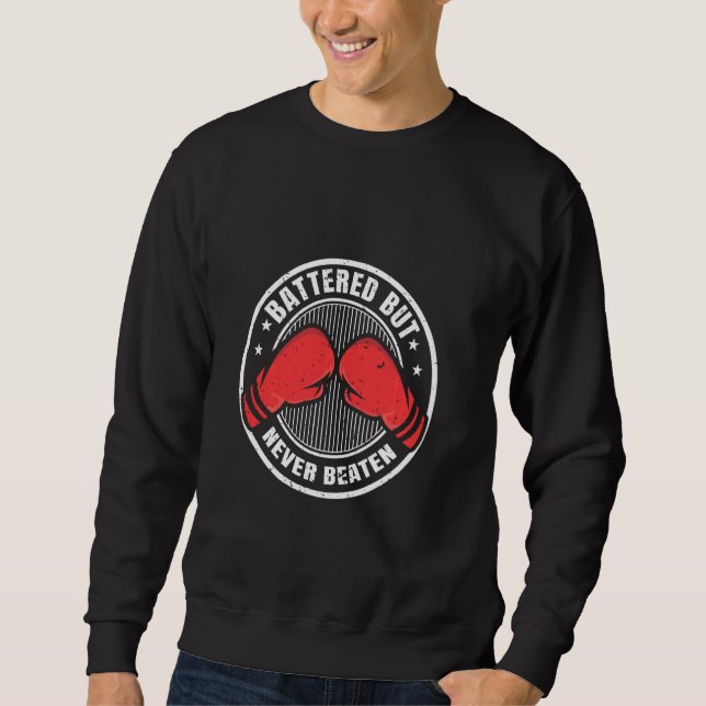 Sudadera Guantes De Boxer Boxer Bateado Pero Nunca Golpeado (Anverso)