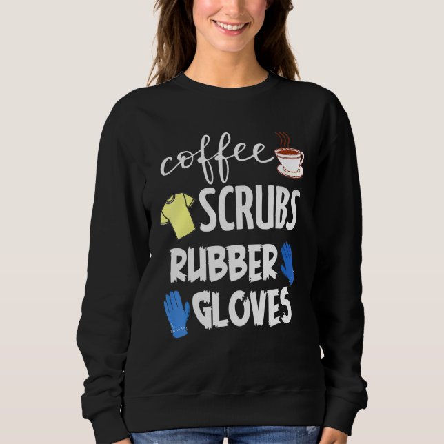 Sudadera Guantes de goma de Coffee Scrubs (Anverso)