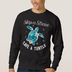 Sudadera Guardar tortugas Mar Retro Gráfica Más Tamaño Vint