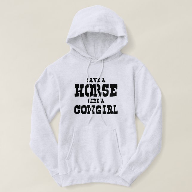 SUDADERA GUARDAR UN CABALLO EN UNA CHICA (Diseño del anverso)