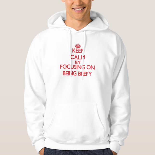 Sudadera Guarde la calma centrándose en ser rollizo (Anverso)