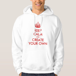 Sudadera Guarde la calma y continúe crean su propio rojo