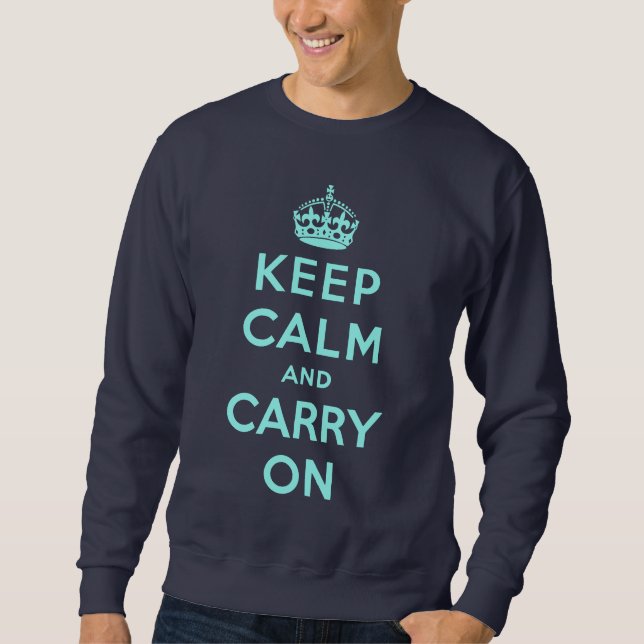 Sudadera guarde la calma y continúe la original (Anverso)